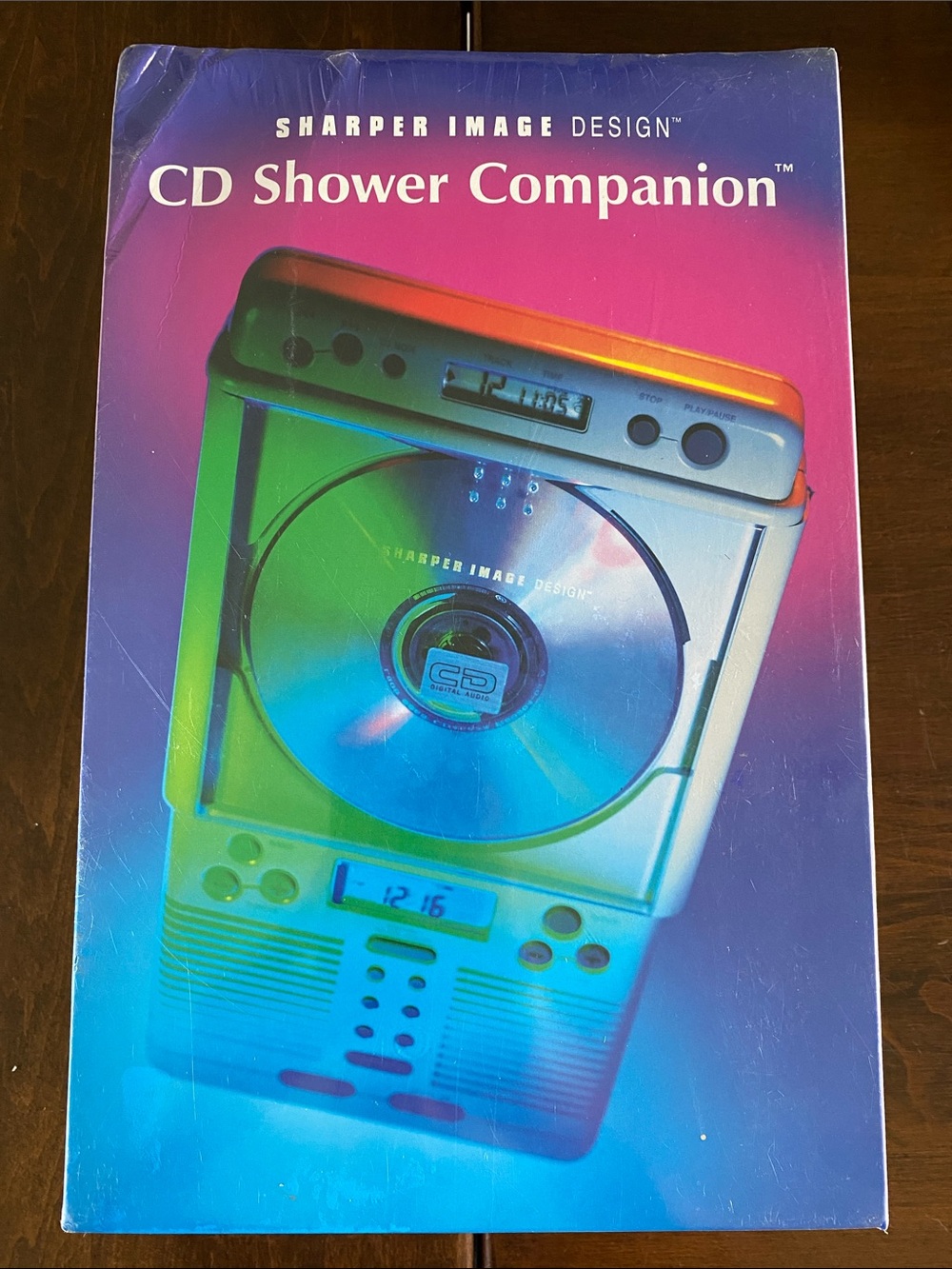 NIB 2001 Y2K Sharper Image CD Shower Companion